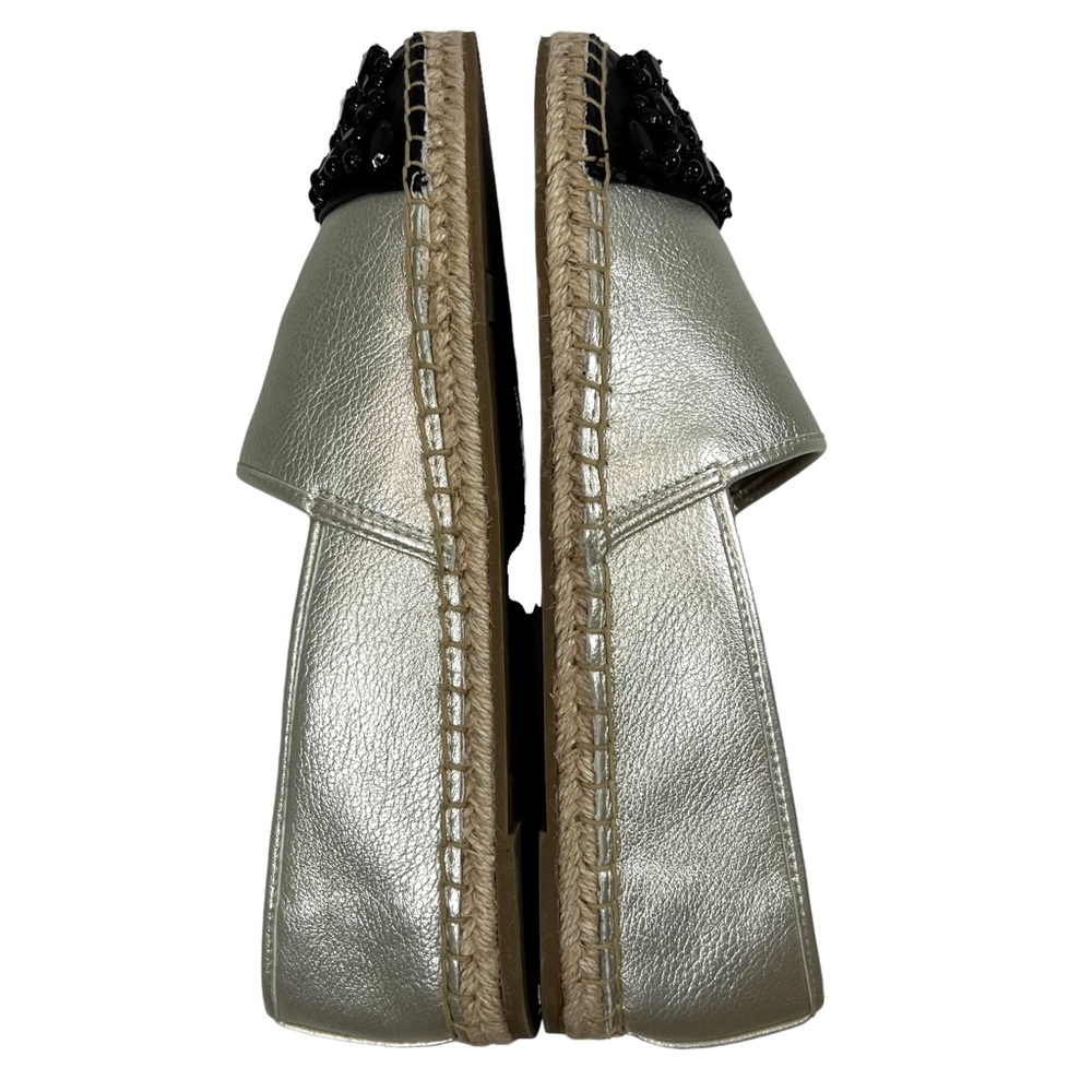 Circus Sam Edelman Loretta Size 9 Gold Metallic Black Embellished Espadrille - Picture 11 of 11
